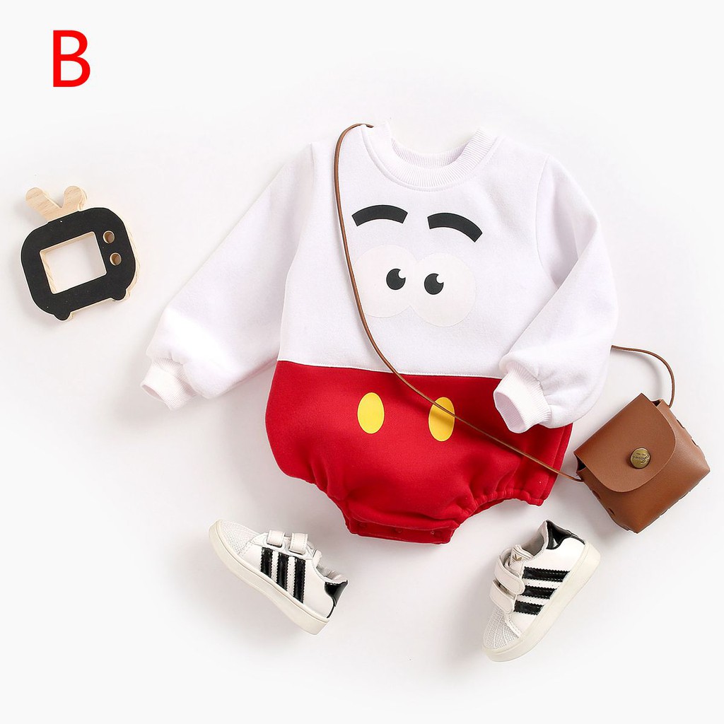 Áo Thun Em Bé Sanlutoz Thiết Kế Phối Hai Màu Họa Tiết Hoạt Hình