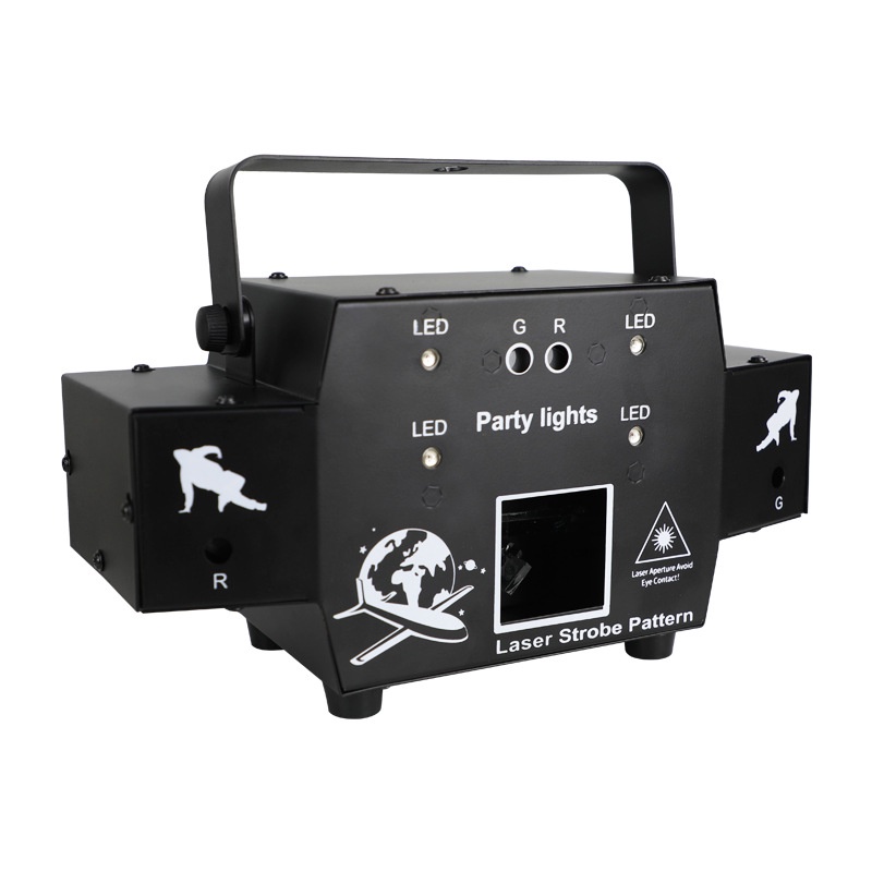 Đèn Bay Phòng Laser Vẽ Hình Đèn Laser Quét Tia 3d Party Light 4 trong 1 Dành Cho Phòng Bay Phòng Karaoke, Đèn Sân Khấu