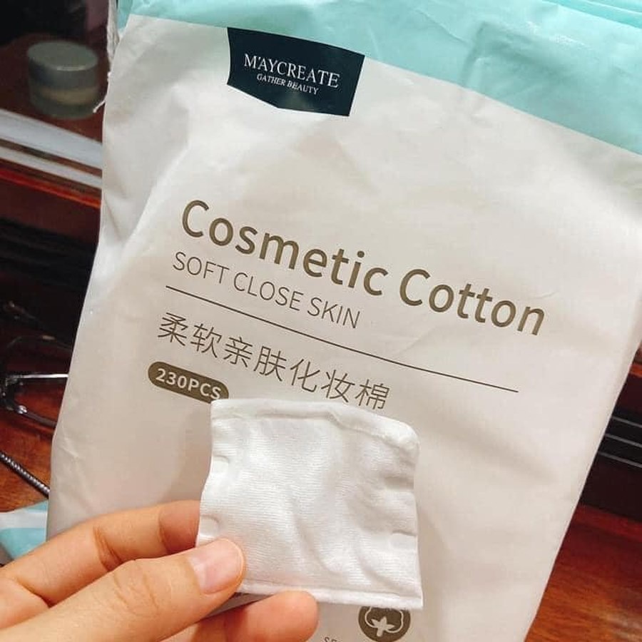 BÔNG TẨY TRANG MAYCREATE COSMETIC COTTON SOFT CLOSE SKIN 230 MIẾNG CHÍNH HÃNG - 9696