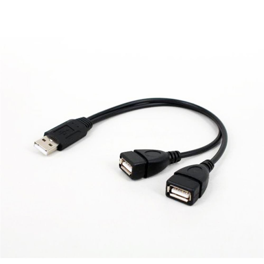 Cáp chuyển đổi dữ liệu mở rộng USB 2.0 chữ Y màu đen 30cm sang 2 A-Female