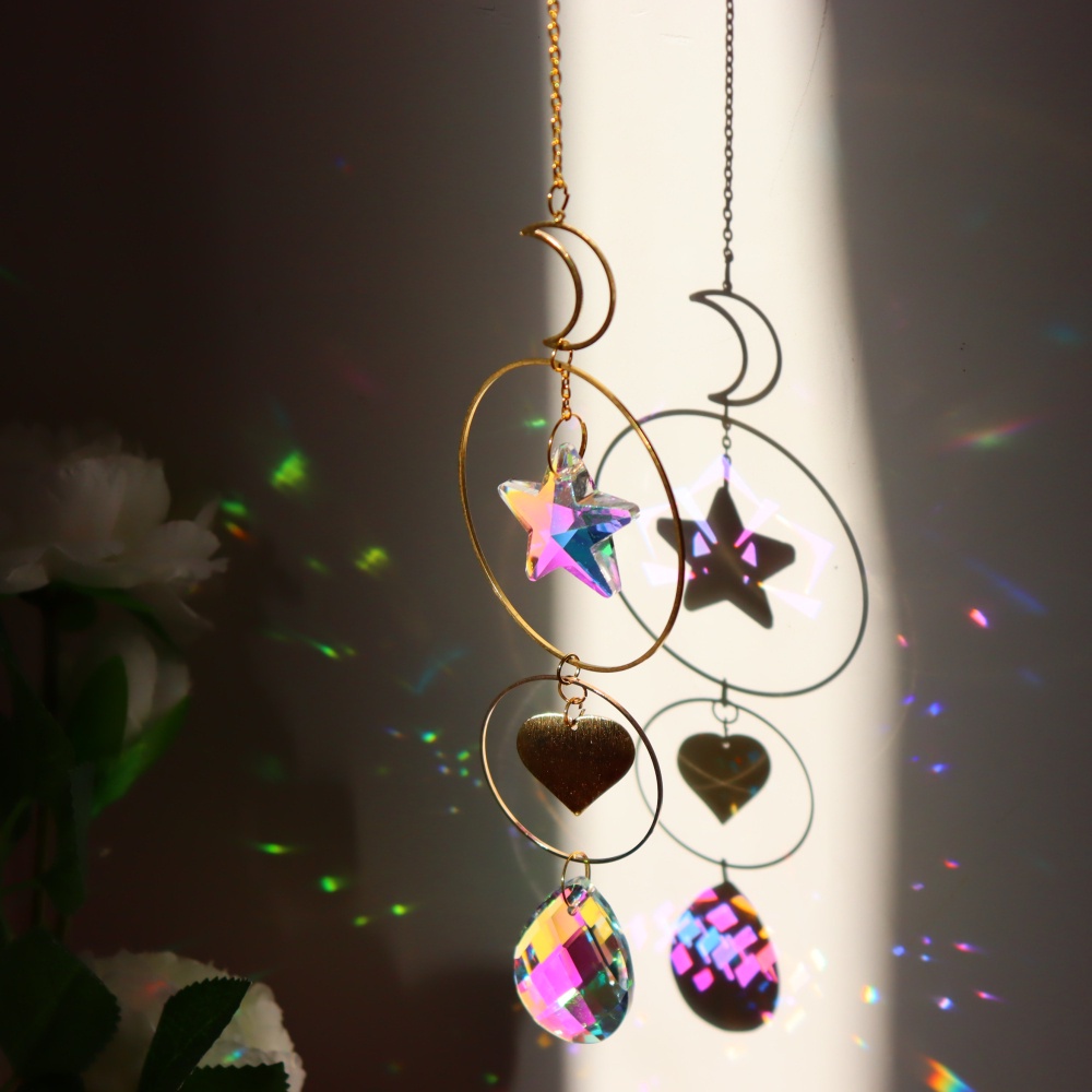 Elegant Aurora Crystal Hanging Wind Chime