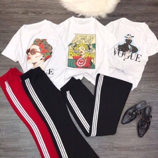 SET áo thun kèm quần loe