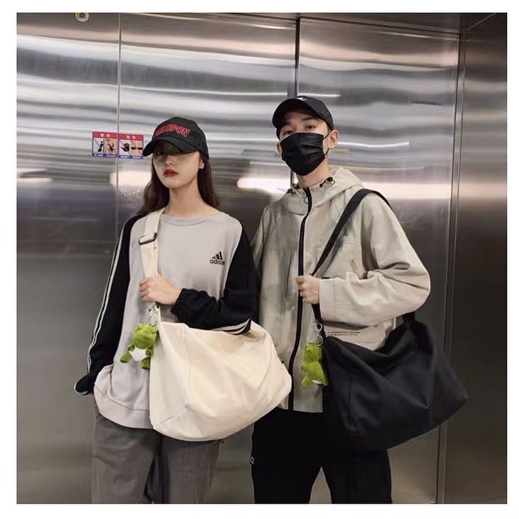TÚI TOTE ĐEO CHÉO TRỐNG SIU TO CÓ KHÓA KÉO CANVAS CAO CẤP