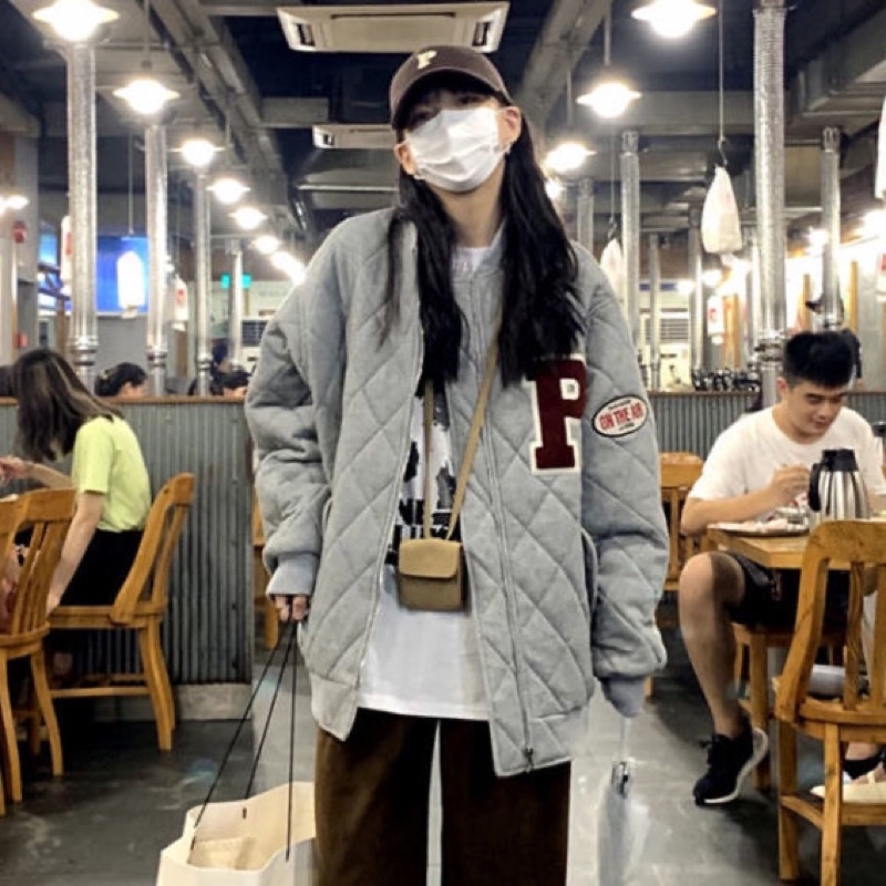 ÁO KHOÁC BOMBER nỉ bông trần trám