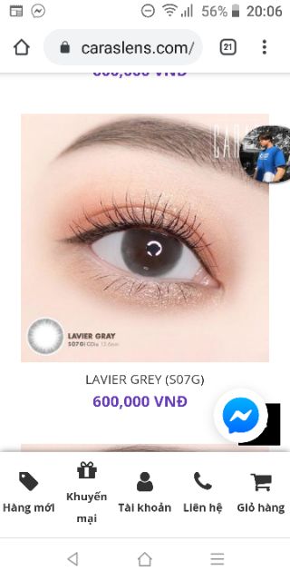 [THANH LÝ][NHẬP MÃ THTR5K GIẢM 5K ĐƠN 115K]  lens CARAS - kính áp tròng chính hãng CARAS 2,75 độ