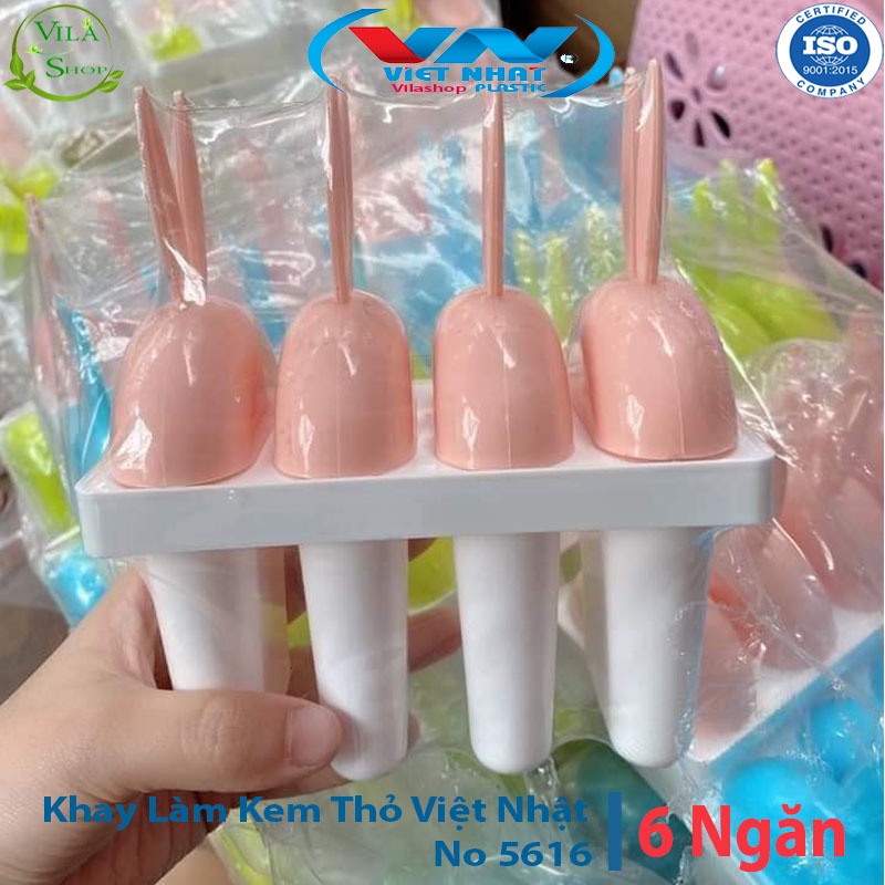 Khuôn Làm Kem, Khuôn Làm Kem Tròn 6 No 5617 Việt Nhật, Nhựa PP Nguyên Sinh An Toàn - Khánh Khuẩn - Khử Mùi