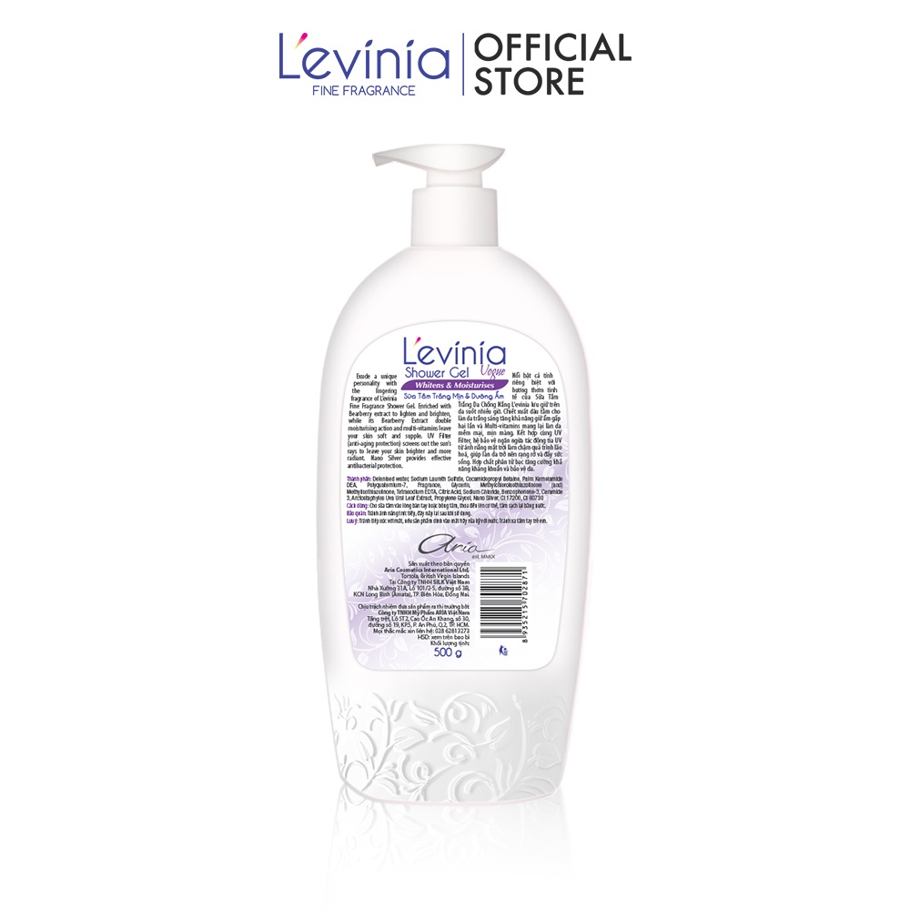 Sữa Tắm NANO Trắng Da Chống Nắng VOGUE L'evinia 500ml