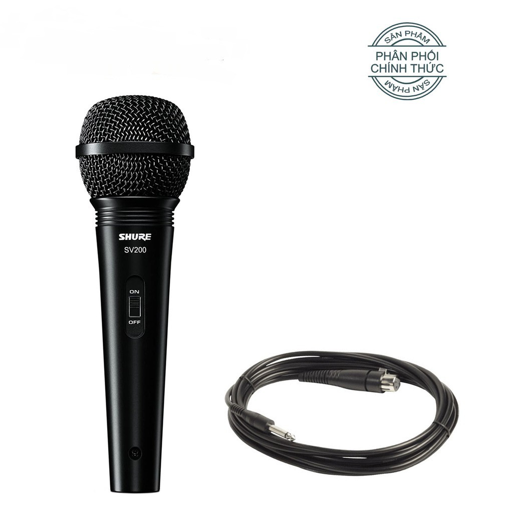 Mic Shure SV200 Có Dây Cầm Tay Vocal Microphone Karaoke Micro SV200-Q-X - Chính Hãng USA