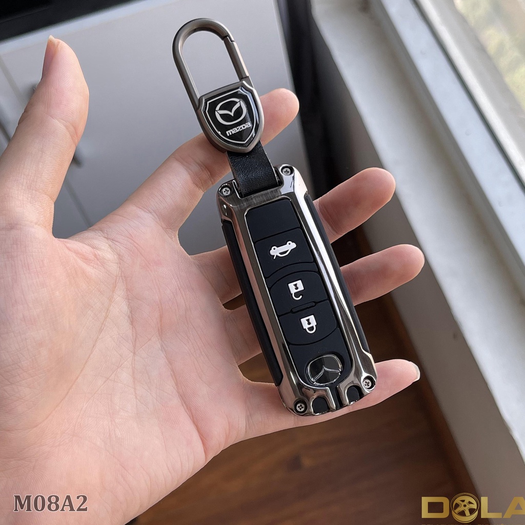 Vỏ ốp chìa khoá xe hơi - ô tô Mazda CX5 , Mazda6 ,2, fomr 3 nút cao su M08-A2 dolashop