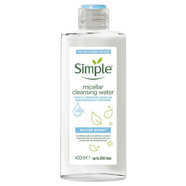 Nước Tẩy Trang Simple Làm Sạch, Dưỡng Ẩm Cho Da Water Boost Micellar 400ml