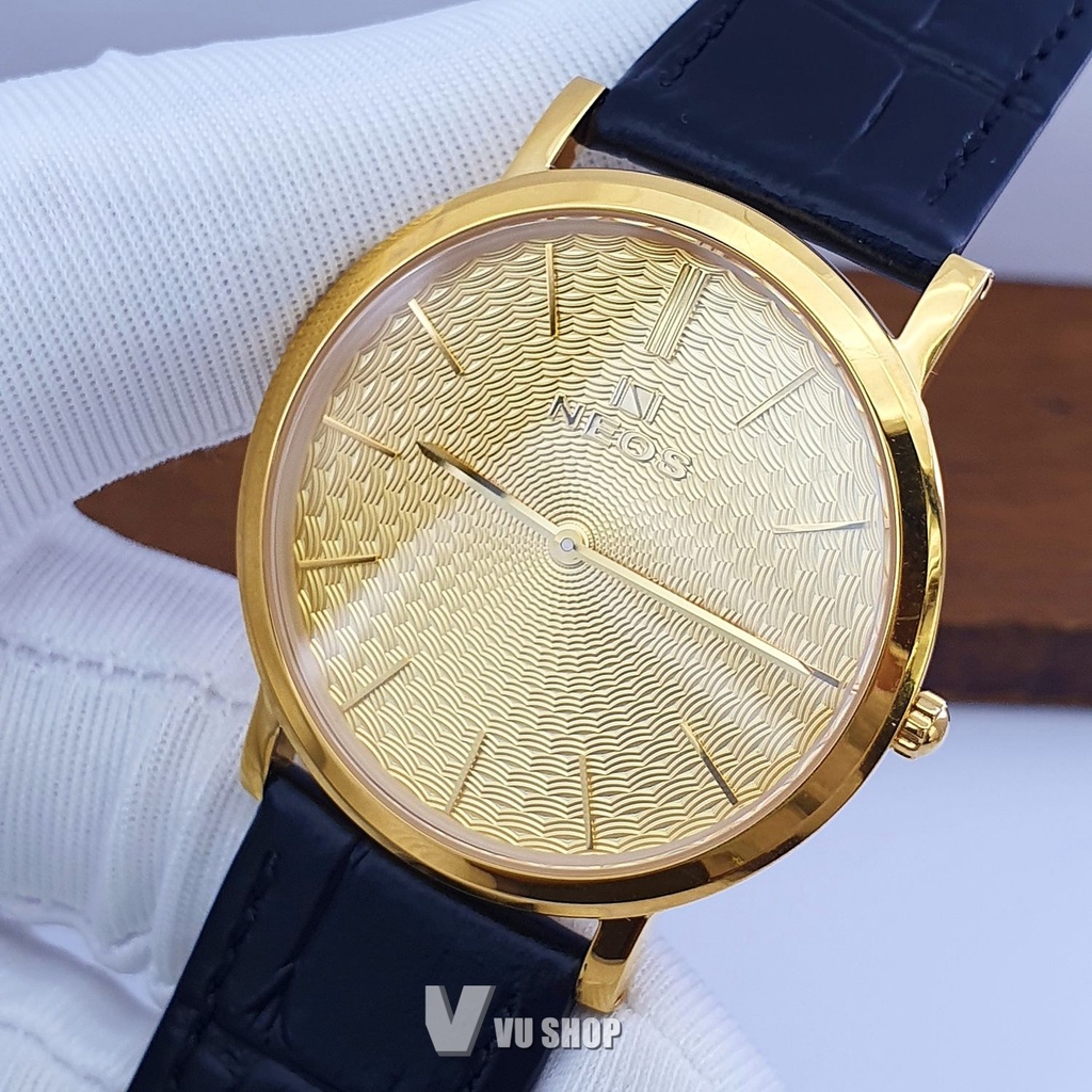 Đồng hồ nam NEOS N-40577M Dây da Siêu mỏng Chính hãng