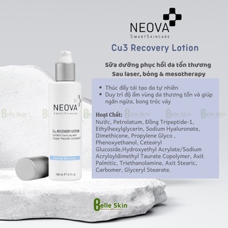 Kem dưỡng peptide phục hồi da - neova cu3 recovery lotion 100ml