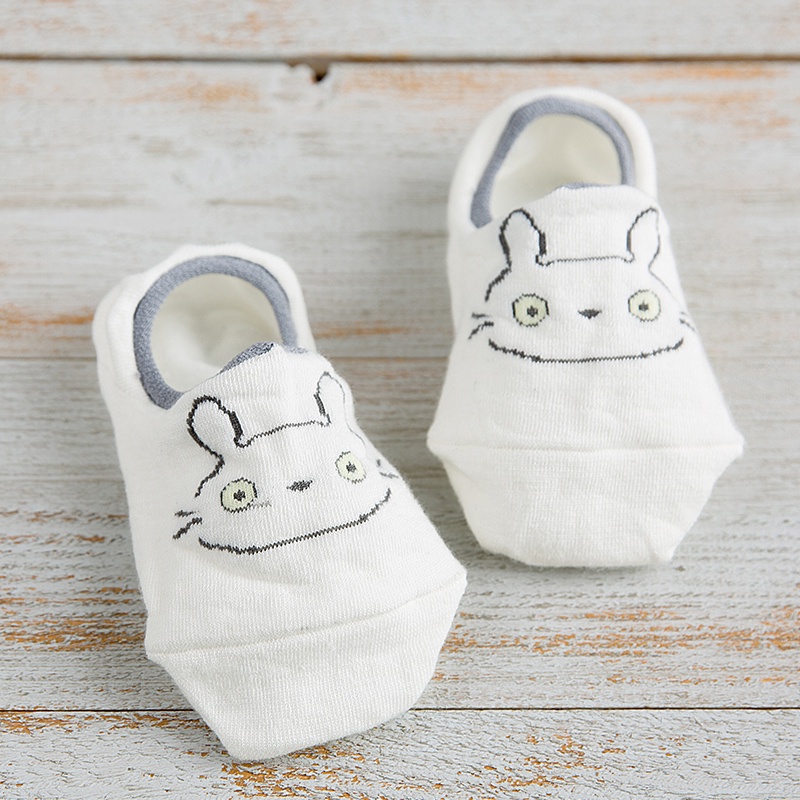 Vớ cotton ECMLN cổ thấp họa tiết trái tim động vật chống trượt thời trang dành cho nữ