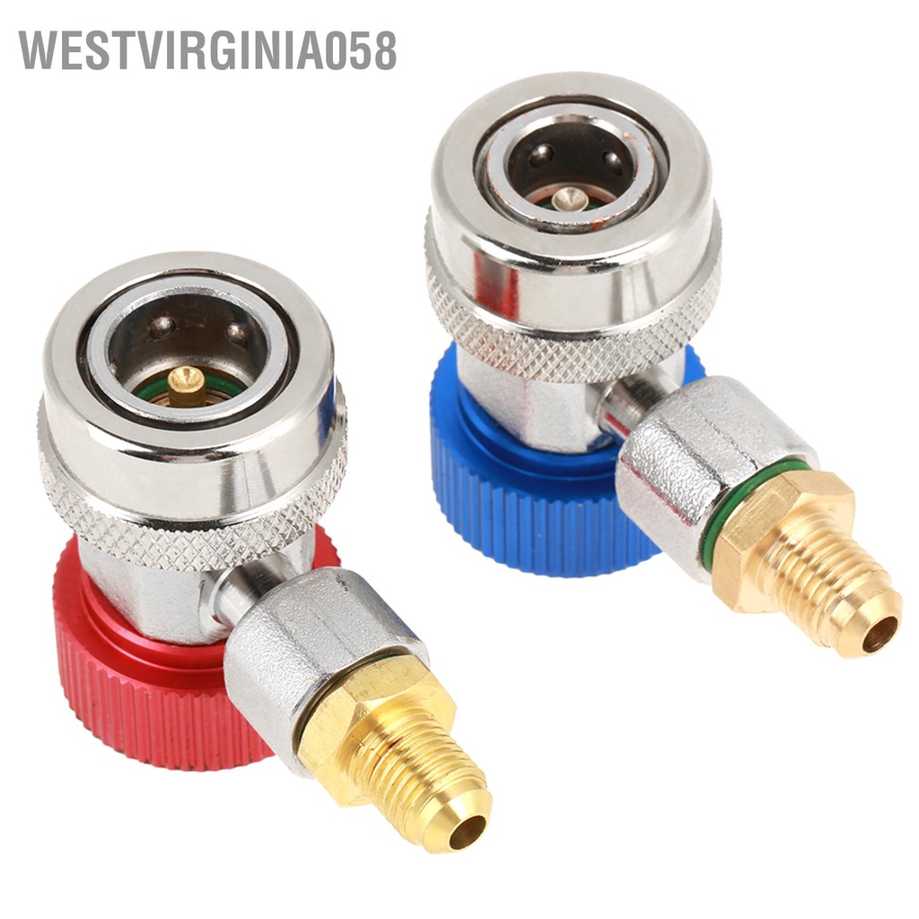 Có thể bán buôn Đầu nối nhanh R134 A / C Thấp Cao Bộ chuyển đổi bộ ghép điều hòa không khí có nắp Westvirginia058 Hàng giao ngay