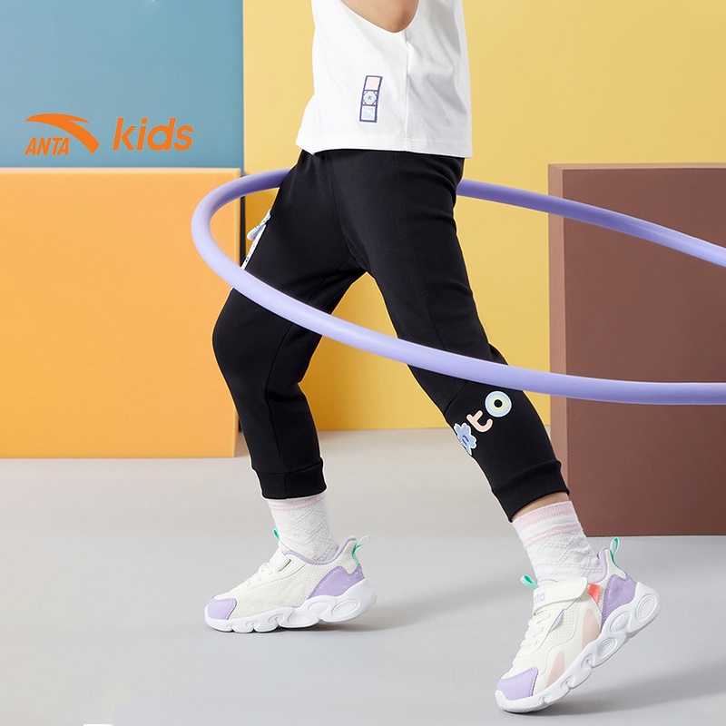 Quần dài thể thao bé gái thương hiệu thời trang Anta Kids 362139501-1