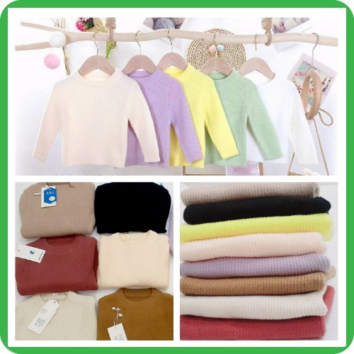 Áo len dài tay ánh kim cho bé size nhí từ 6 tháng đến 2 tuổi