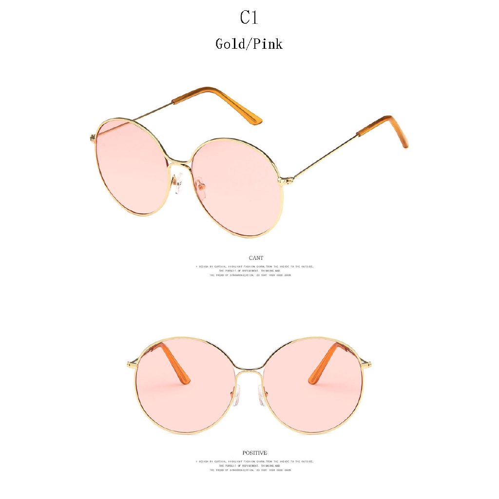 Kính mát gọng tròn phong cách vintage thời trang cho nữ