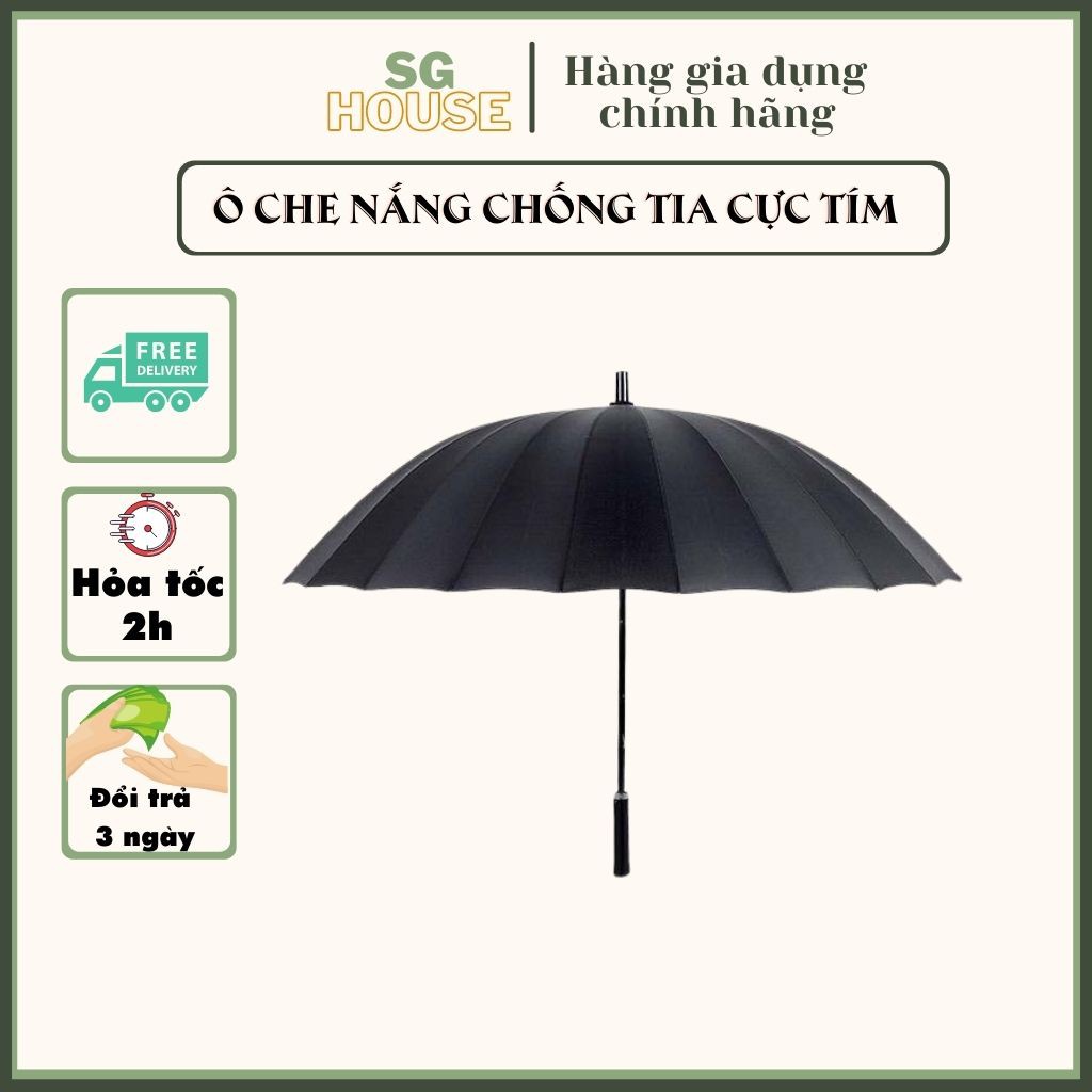 Ô dù đi mưa cán dài 24 nan cỡ lớn phong cách Nhật Bản - siêu chắc chắn bền đẹp, giá hấp dẫn