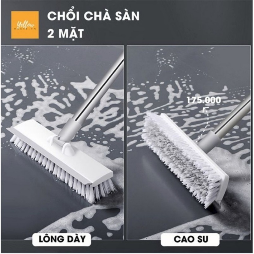 Chổi cọ sàn nhà tắm 2in1 có thể tháo rời cán dài siêu chắc chắn