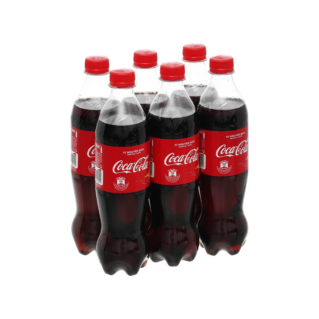 Lốc 6 chai nước ngọt Coca Cola 600ml