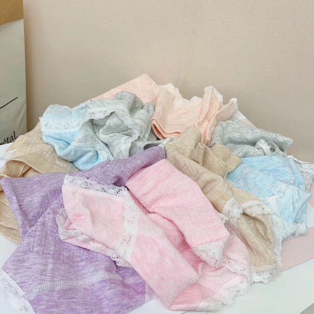 Hộp 5 quần lót nữ MUJI cực xinh chất cotton viền ren HÀNG TỐT | BigBuy360 - bigbuy360.vn
