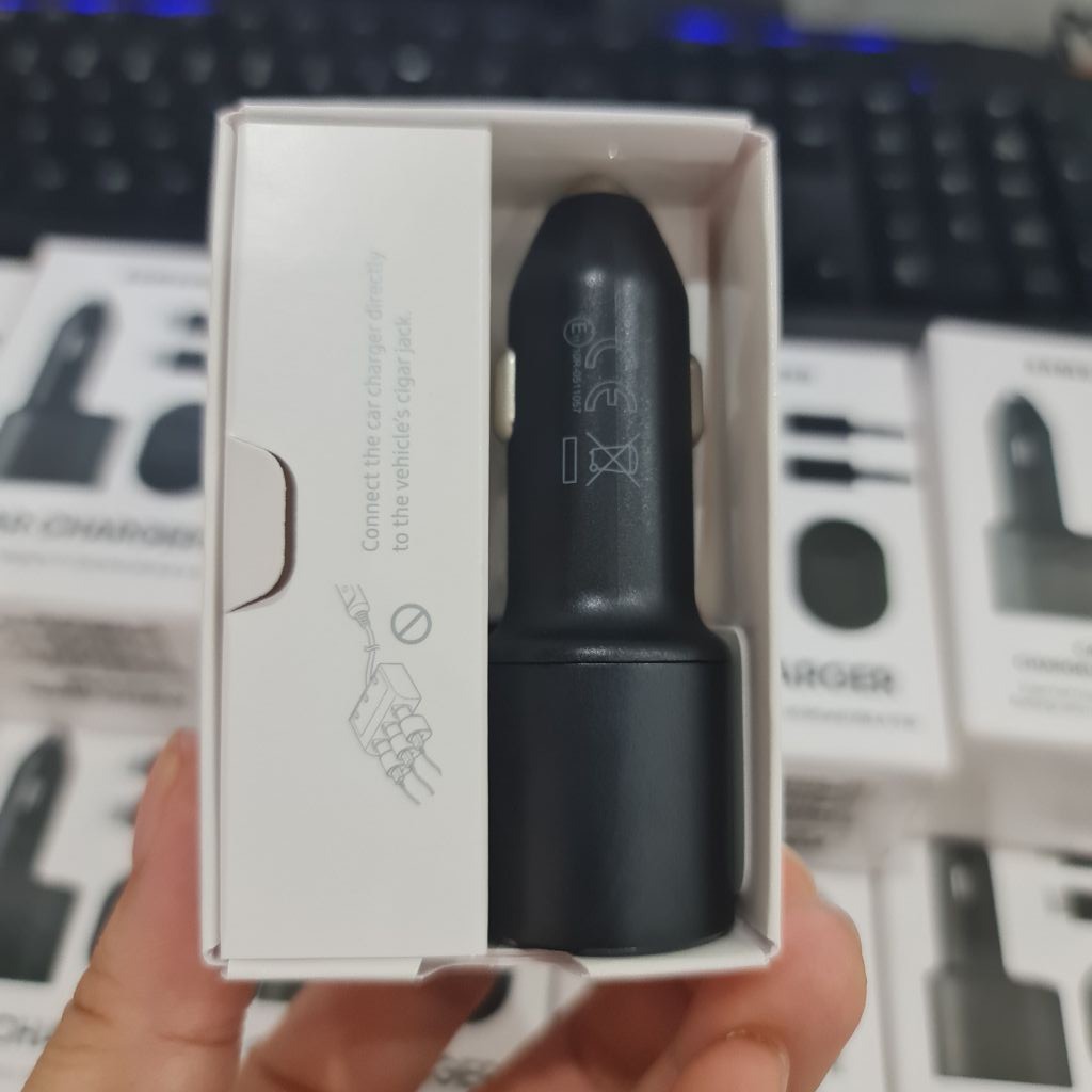 [CHÍNH HÃNG] Tẩu Sạc Siêu Nhanh Ô Tô, 2 Cổng Sạc Samsung Car Charger 60W ( 45W + 15W )