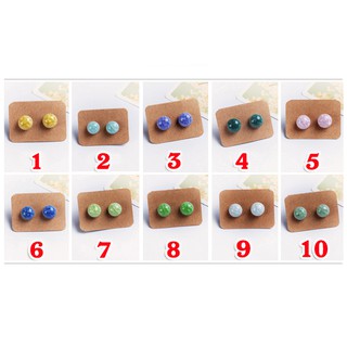 Bông tai thủy tinh nứt - TS-0044