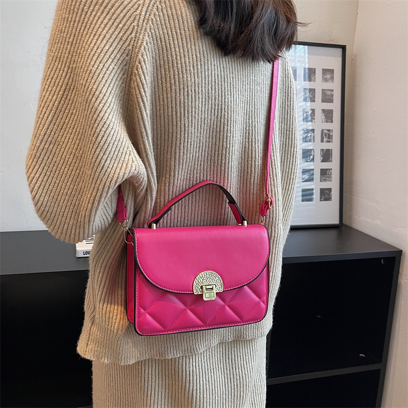 IELGY Túi Đeo Chéo Có Khóa Hình Thoi Thời Trang Cho Nữ