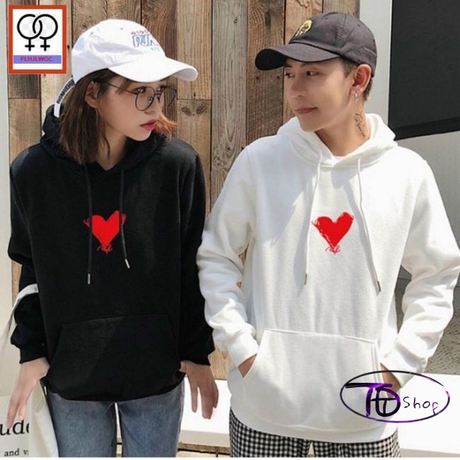 Áo hoodie đôi ⚜️ Tự Thiết Kế ⚜️ Đồ Đôi Hoodie tình yêu khủng long 2020 nỉ bông cao cấp | BigBuy360 - bigbuy360.vn