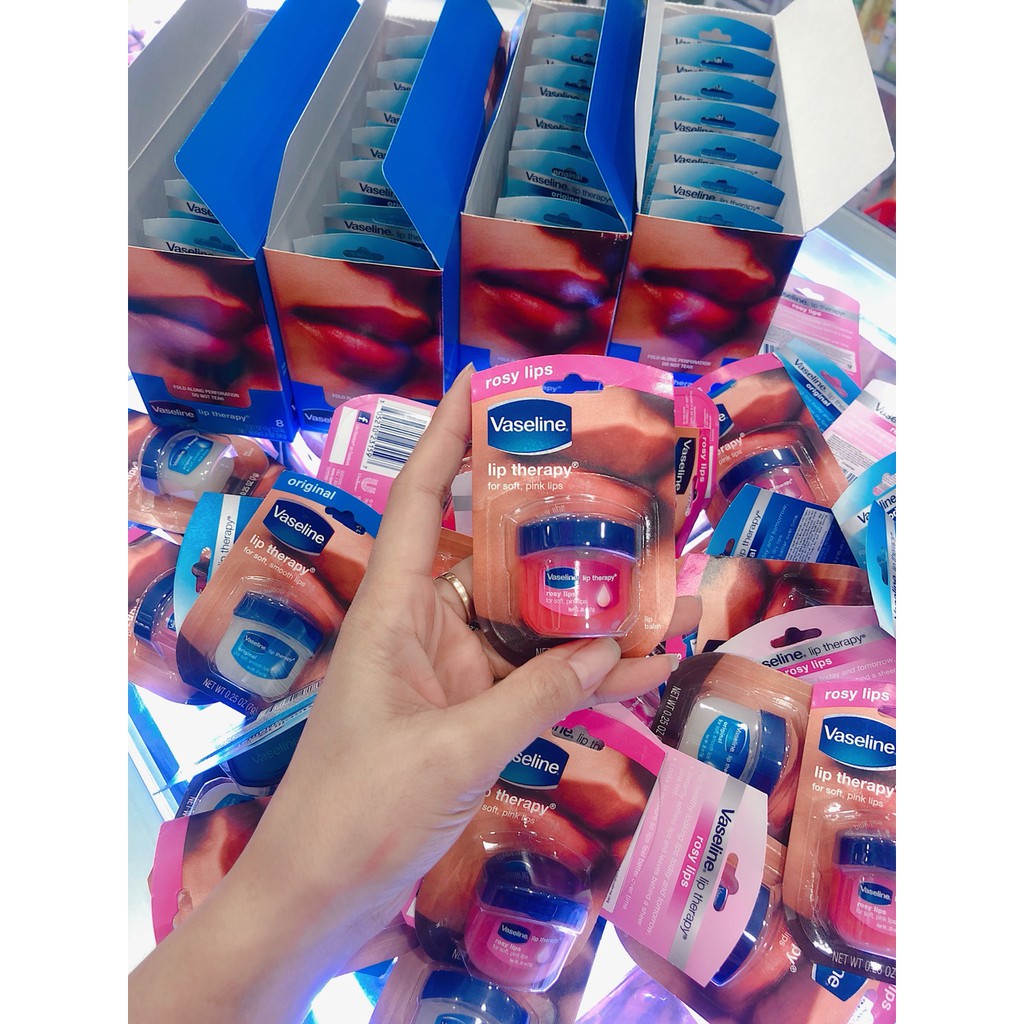 Son dưỡng môi Vaseline của Mỹ chính hãng