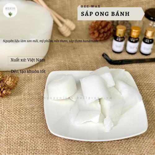 Sáp ong làm nến  50g/100g/250g - Bánh ong trắng, Sáp làm son, tạo khuôn