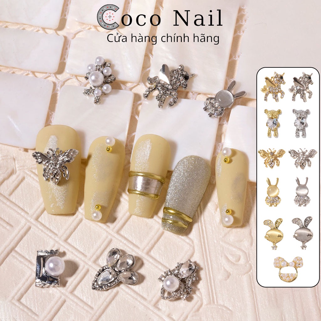 Charm gấu nail, charm bướm nail quốc dân phong cách hàn quốc