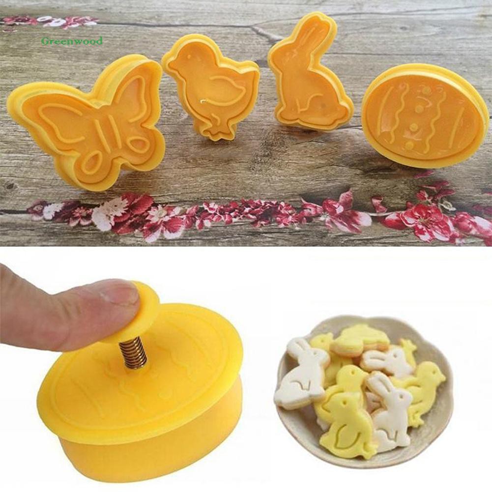 Bộ 4 khuôn làm bánh quy tạo hình động vật ngộ nghĩnh
