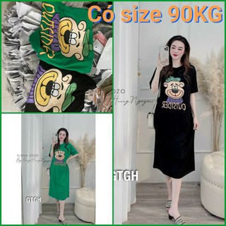 Váy xuông BIGSIZE gấu đội mũ 60-90KG-Hàng túi zip bán shop