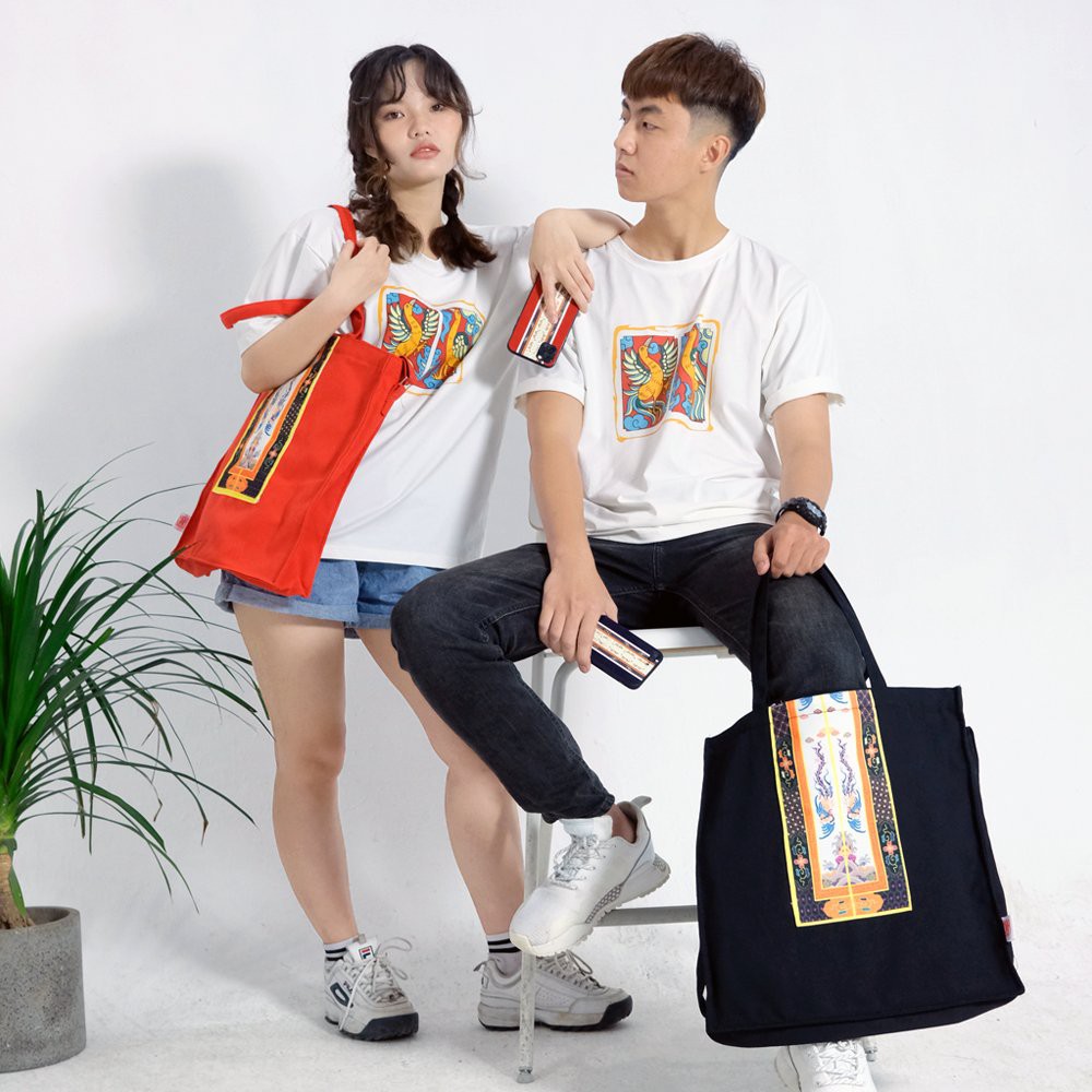 Túi tote Nhật Bình - Túi vải canvas cỡ lớn - Hoa Văn Đại Việt - Thiết kế Limited edition