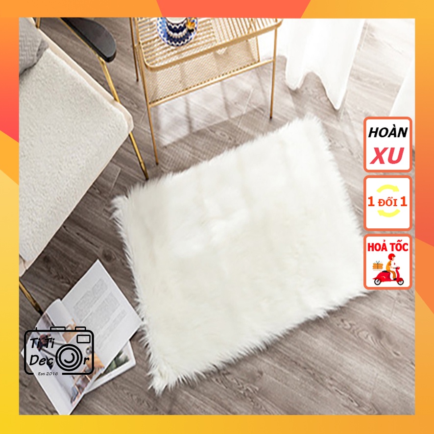 Thảm Lông Trải Sàn Phòng Khách TiTi Decor, Tấm Thảm Trải Sàn Nhiều Màu, Thảm Lông Decor