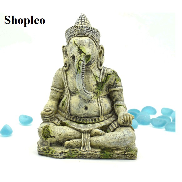 Tượng Thần Voi Ganesha - Tượng cổ - tượng sét bể thủy sinh - tượng sét bán cạn