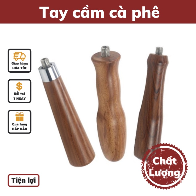 Tay cầm cà phê cán gỗ cẩm lai chống kiến mối mùi hương tự nhiên đẹp mắt 14,3cm đủ size chuyên cho quán bảo hành 1 đổi 1