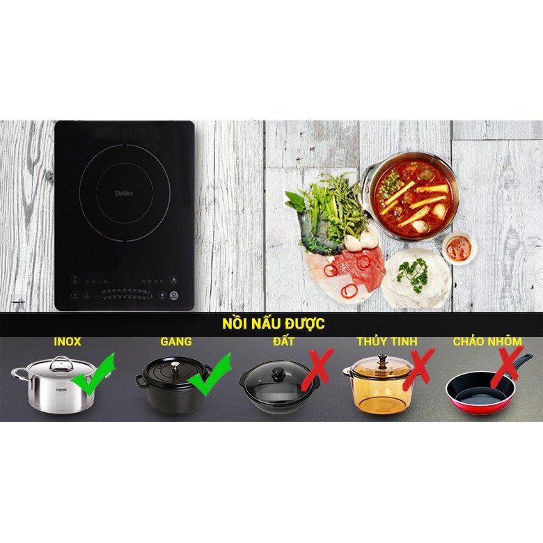 Bếp từ - điện từ Delites BDT01 - 200W