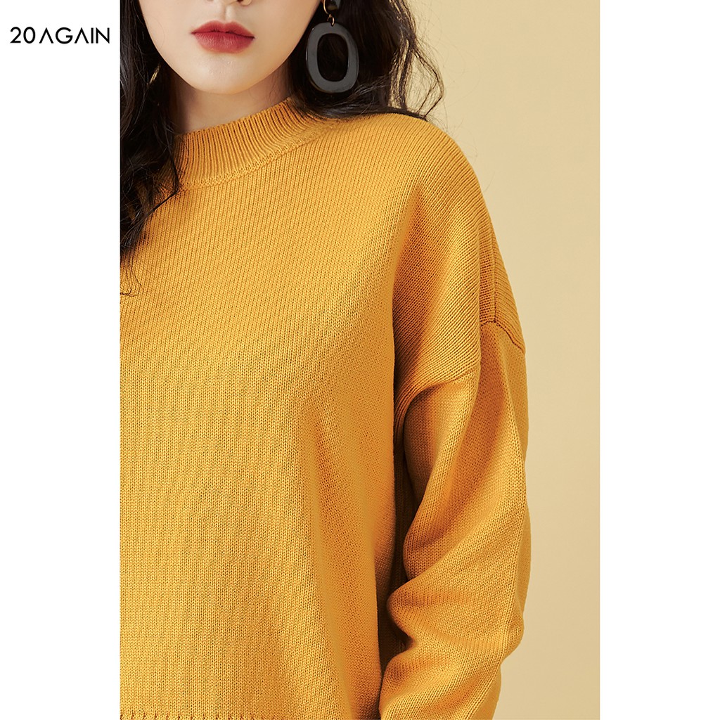 Áo len nữ dài tay xẻ gấu 20AGAIN, phong cách hàn quốc trẻ trung ALA0054 | BigBuy360 - bigbuy360.vn