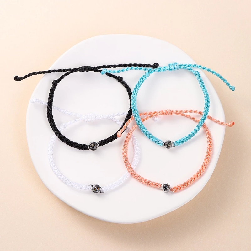 Vòng Tay Dây Bện Mặt Khắc Chữ I Love You 100 Ngôn Ngữ Độc Đáo