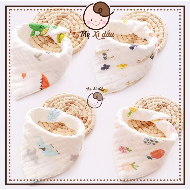 Yếm tam giác xô 6 lớp cho bé Shop mẹ xì dầu