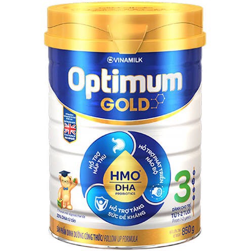 Sữa Optimum Gold HMO 3 lon 850g cho trẻ 1 - 2 tuổi