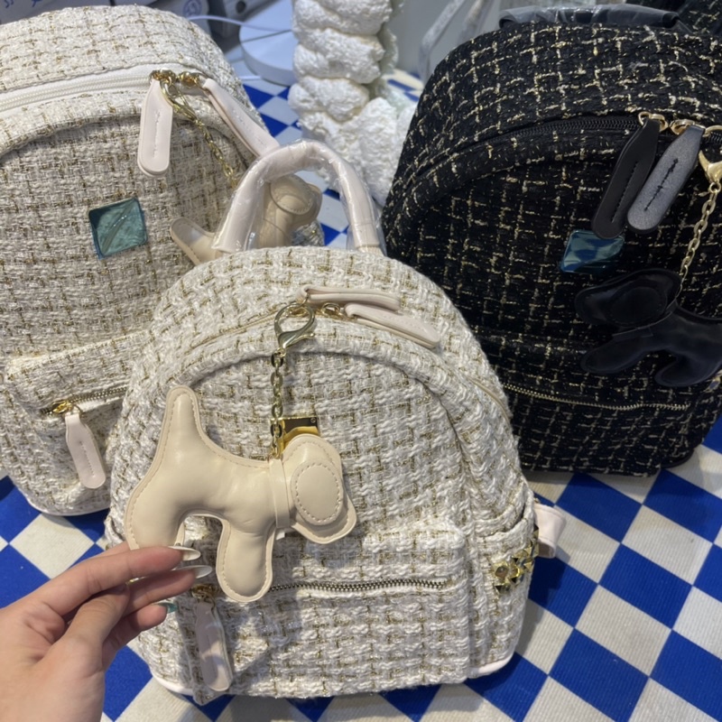 Balo Vải Dạ 2 Màu Bao Đẹp Tặng Kèm Móc Khoá