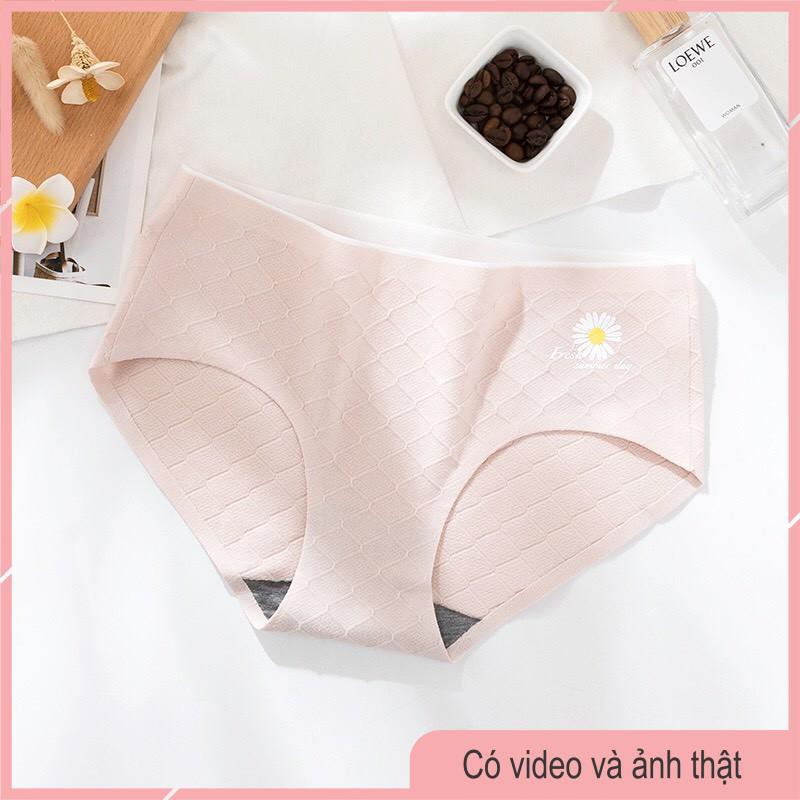 Quần Lót Cotton Thông Hơi Khàng Khuẩn, Không Đường May, Họa TIết Cúc Daisy Hot Trend 2020 -19 | BigBuy360 - bigbuy360.vn