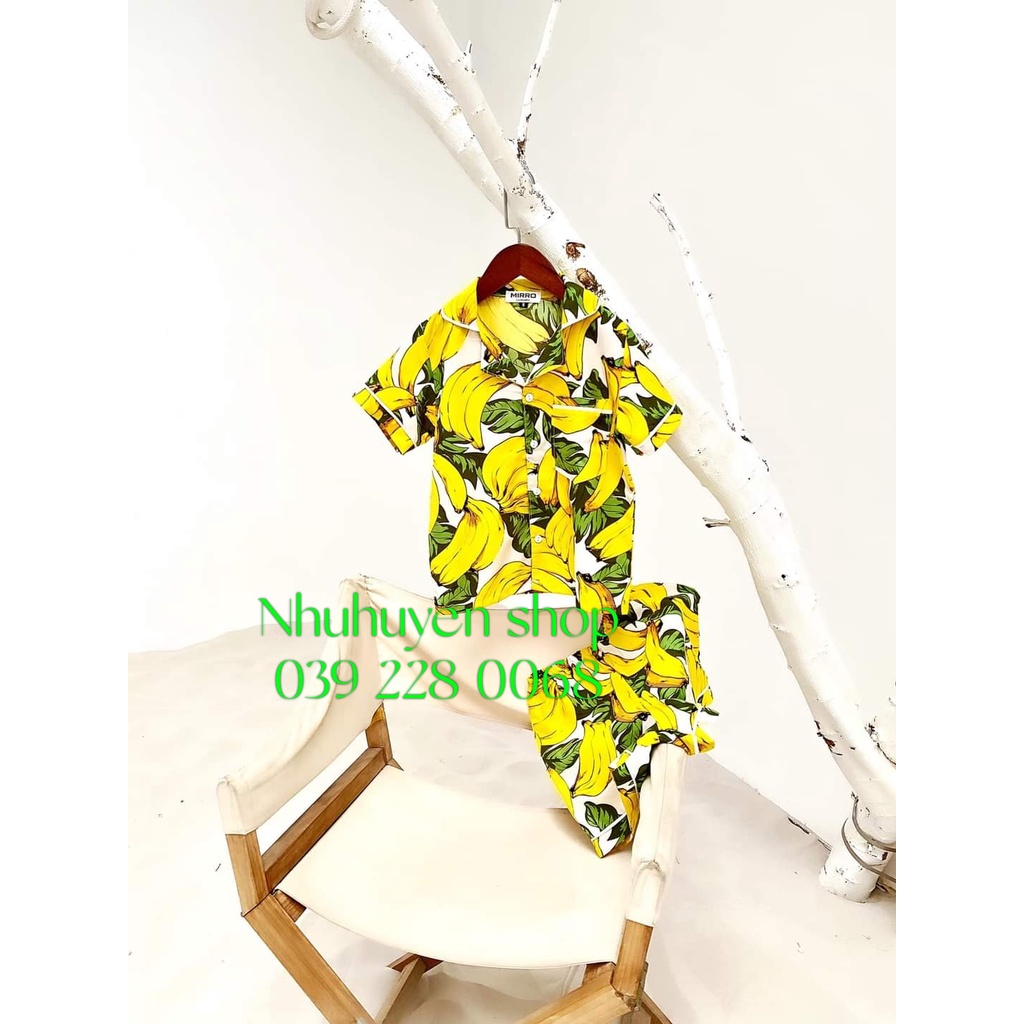 (hàng có sẵn - kho HCM) bộ chuối vàng trái cây nam nữ, gia đình - bộ đi biển kate thái 1 - bộ trái cây gia đình