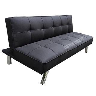 Ghế sofa bed hàng xuất khẩu chân inox, ghế sofa giường màu đen 3 chức năng