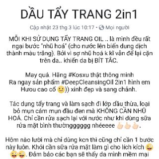 Dầu tẩy trang Kosxu