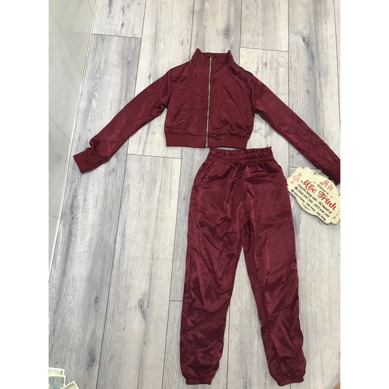 set lụa đỏ đô