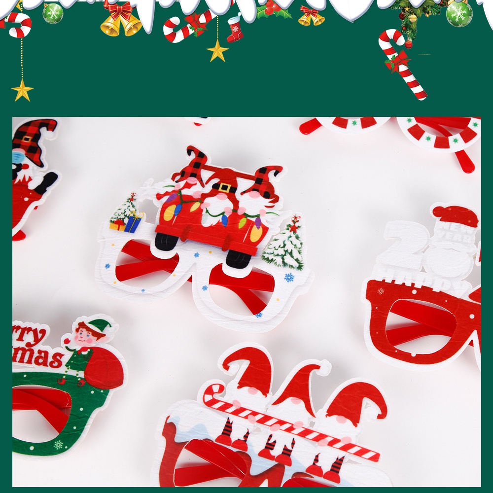 1 Khung Kính Đeo Hình Bông Tuyết Chúc Mừng Năm Mới 2023